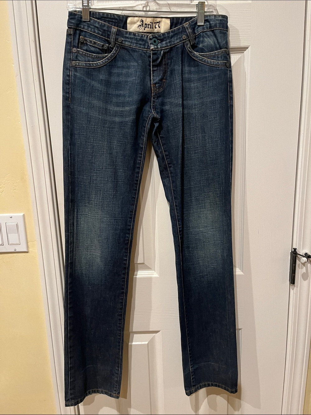 April 77 “Reject Bones 1950”Dark Blue Straight Leg Jeans - Unisex